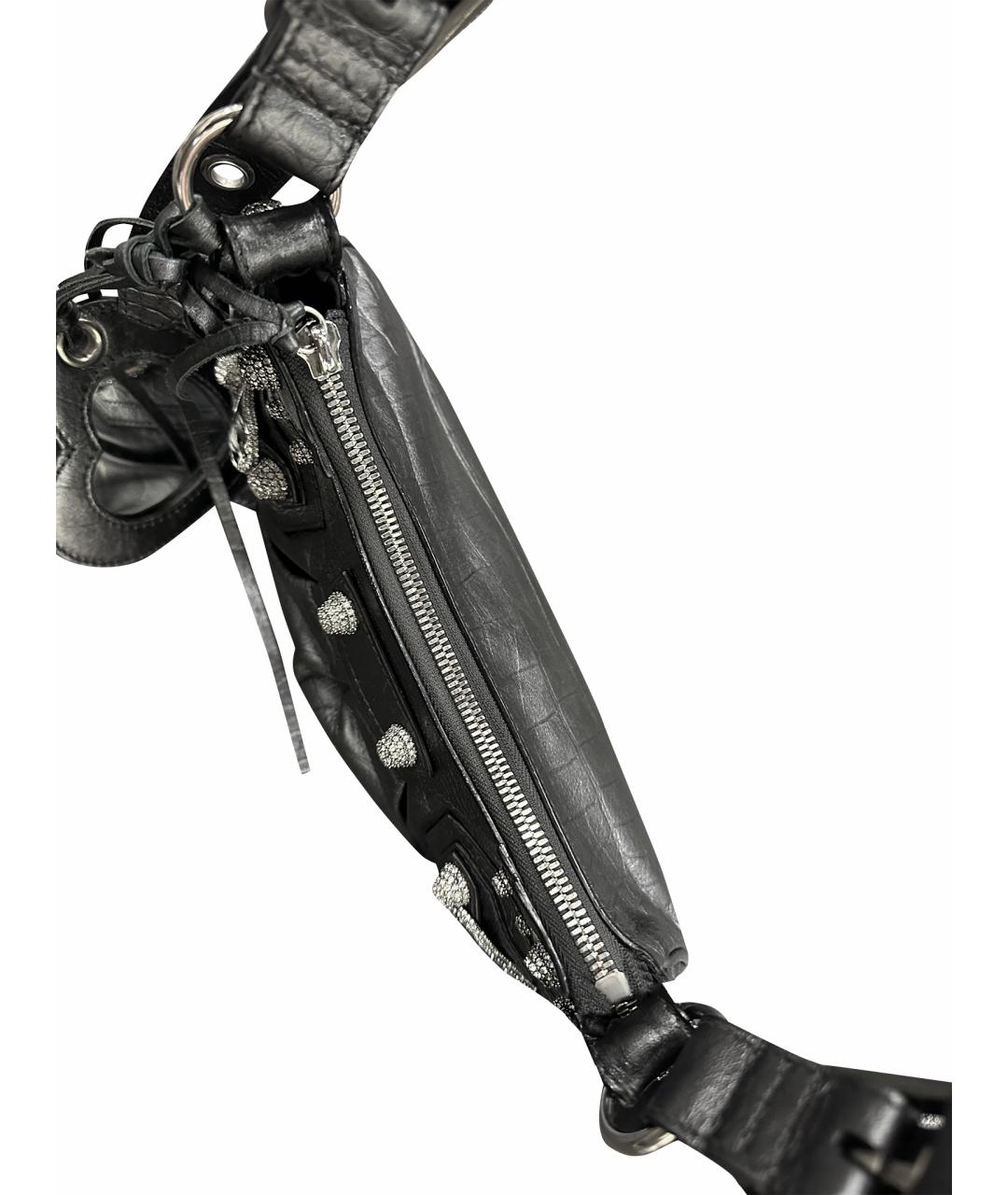 BALENCIAGA Серебряная кожаная сумка через плечо, фото 7