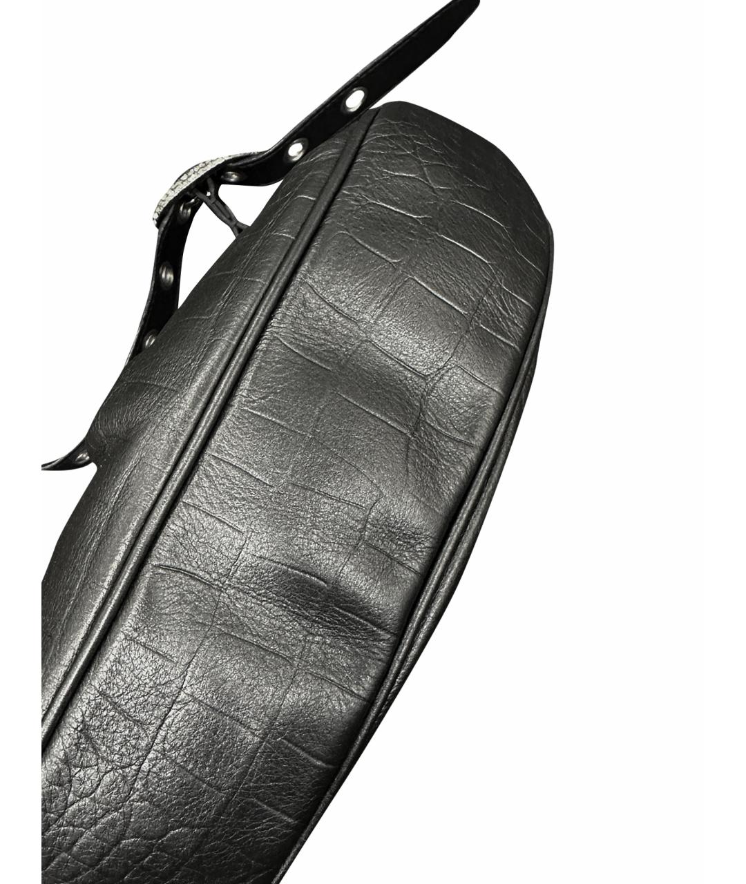 BALENCIAGA Серебряная кожаная сумка через плечо, фото 9