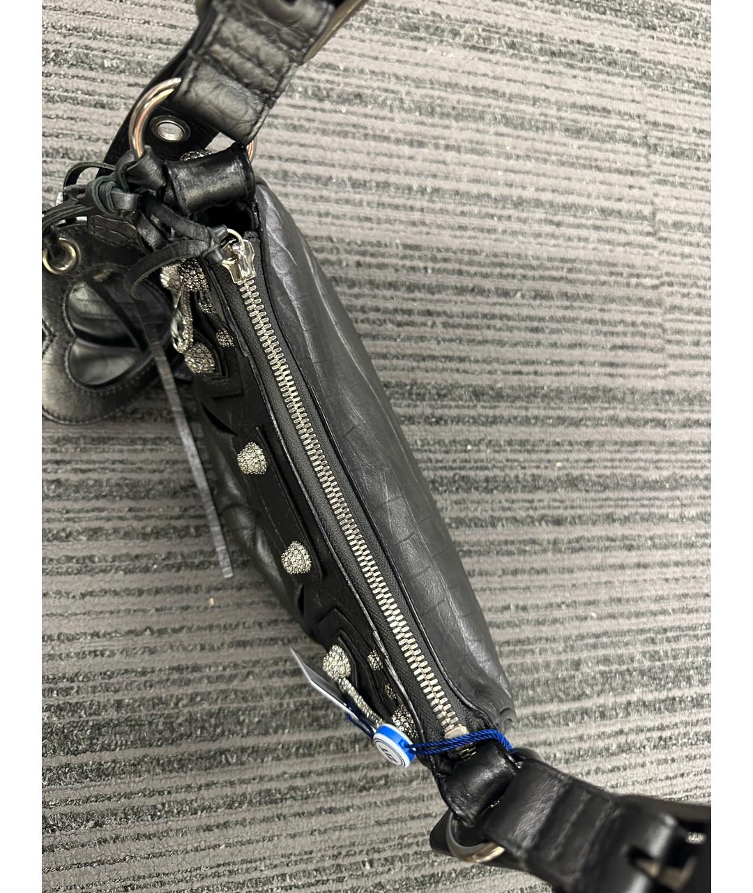 BALENCIAGA Серебряная кожаная сумка через плечо, фото 5