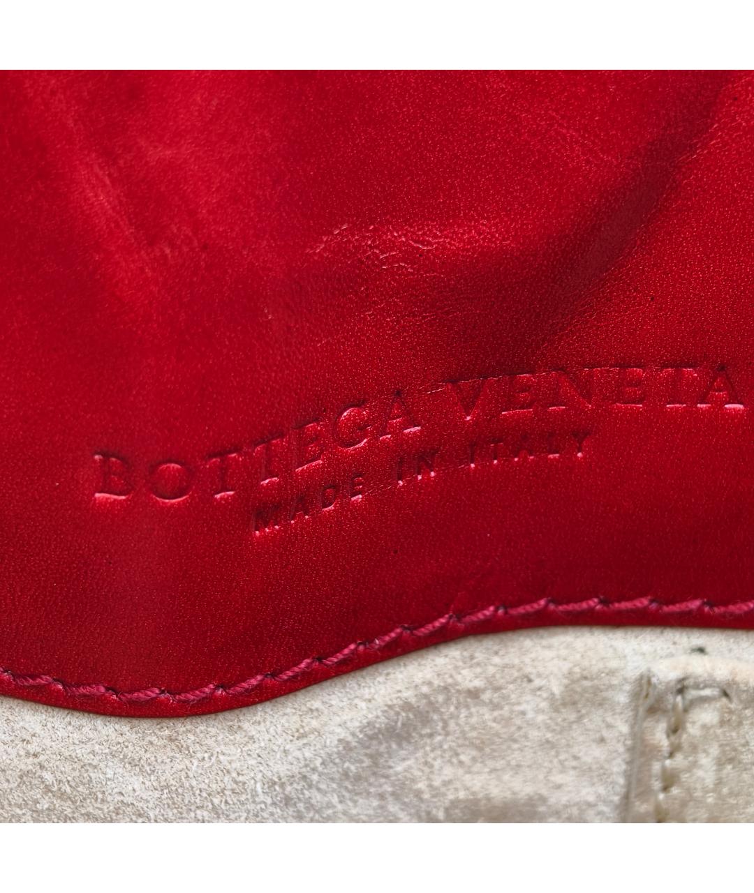 BOTTEGA VENETA Красная кожаная сумка тоут, фото 9