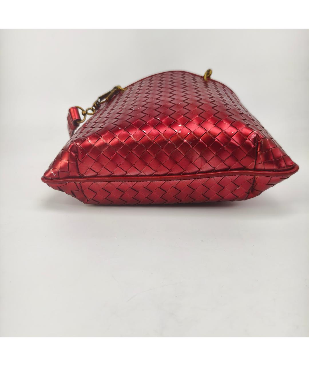 BOTTEGA VENETA Красная кожаная сумка тоут, фото 8