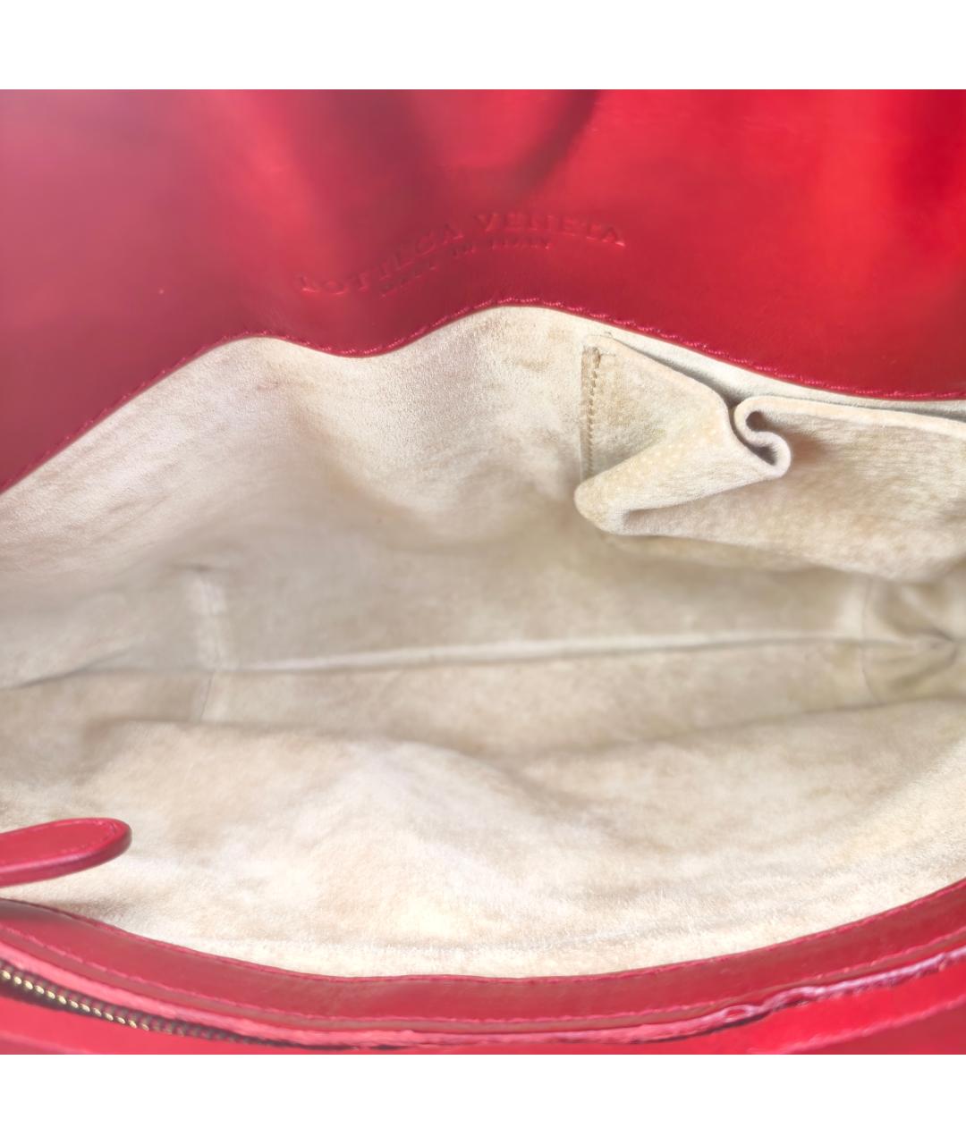 BOTTEGA VENETA Красная кожаная сумка тоут, фото 2