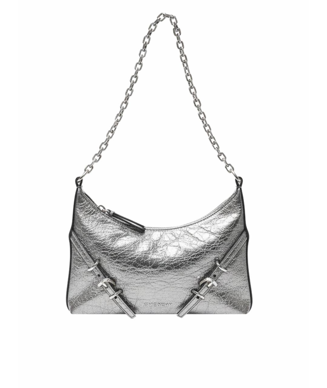 GIVENCHY Серебряная кожаная сумка через плечо, фото 1