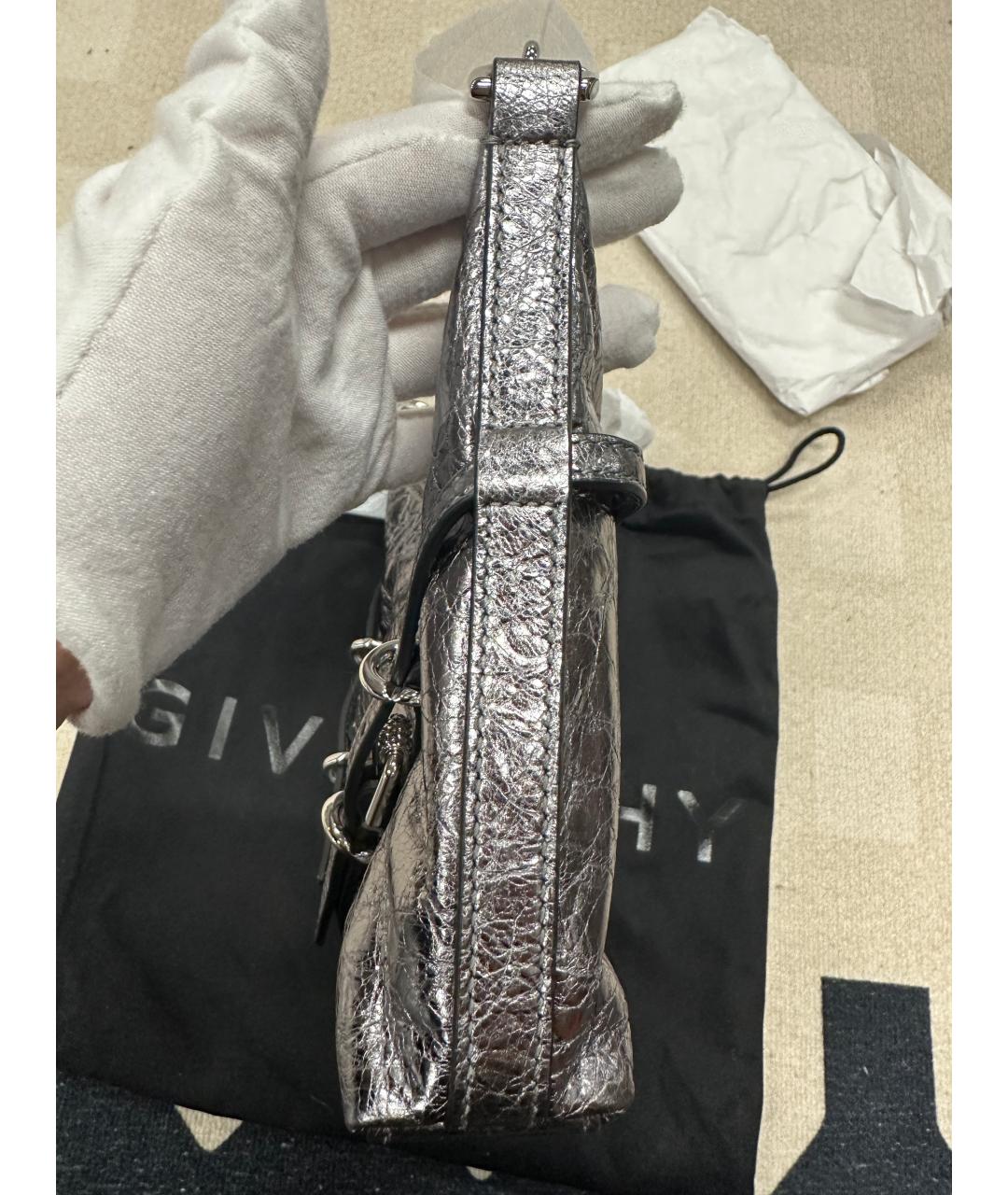 GIVENCHY Серебряная кожаная сумка через плечо, фото 8