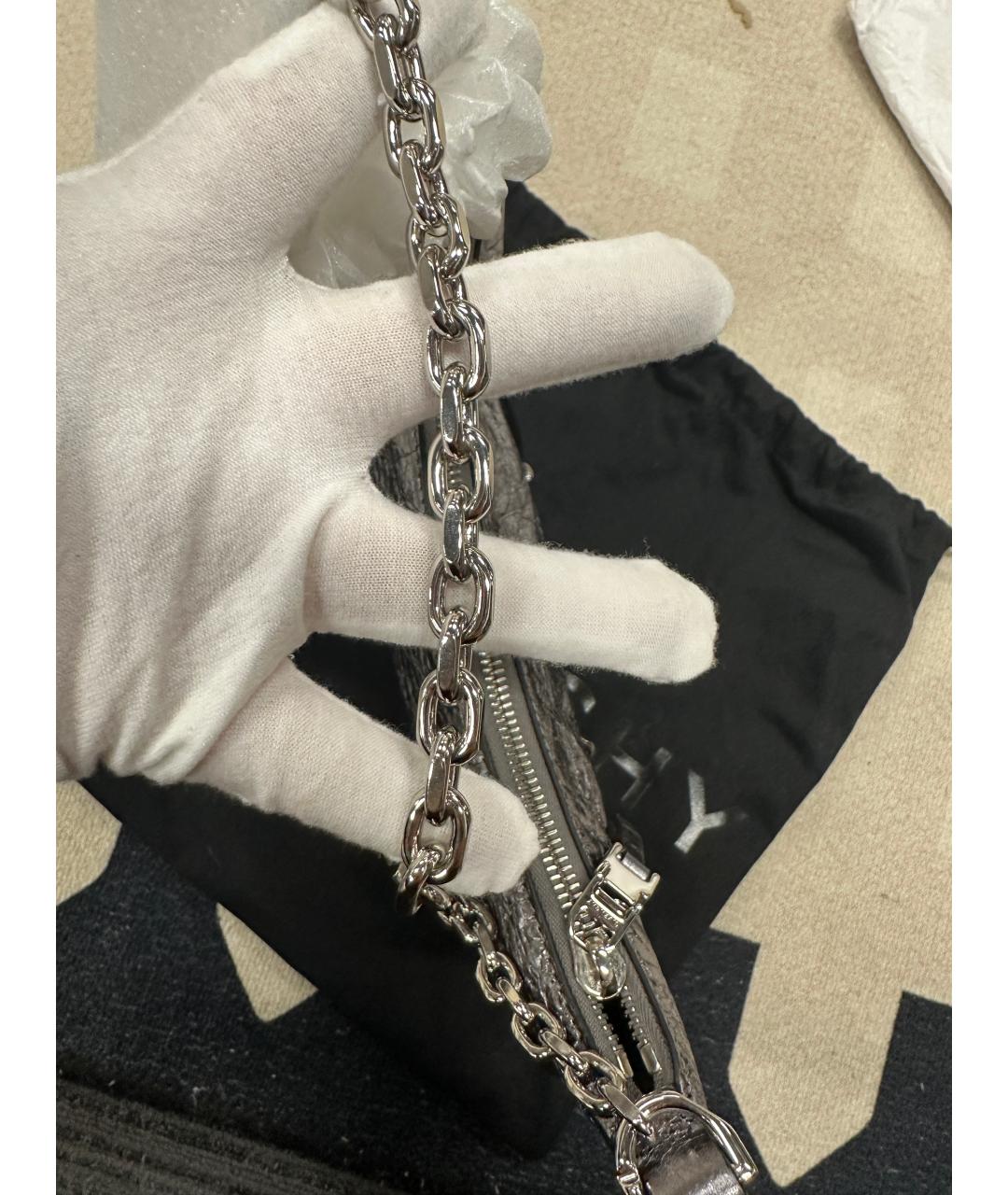 GIVENCHY Серебряная кожаная сумка через плечо, фото 4