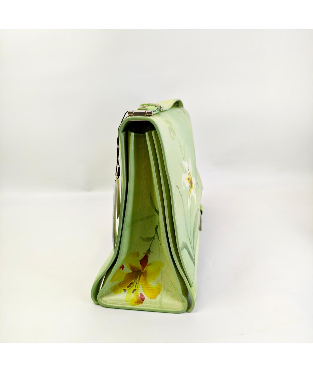 BALENCIAGA Зеленая кожаная сумка через плечо, фото 4