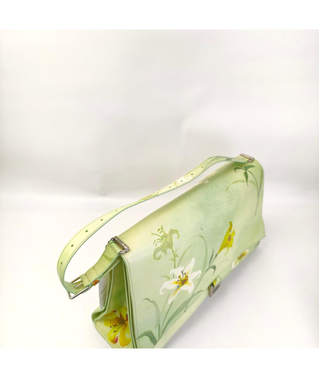 BALENCIAGA Зеленая кожаная сумка через плечо, фото 3