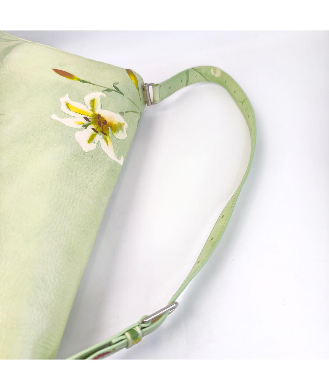 BALENCIAGA Зеленая кожаная сумка через плечо, фото 9