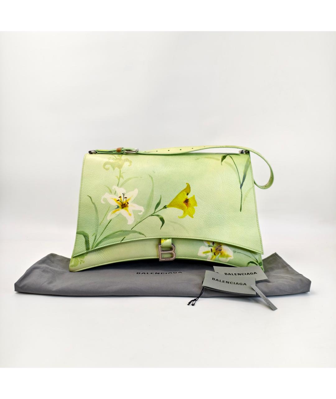 BALENCIAGA Зеленая кожаная сумка через плечо, фото 10
