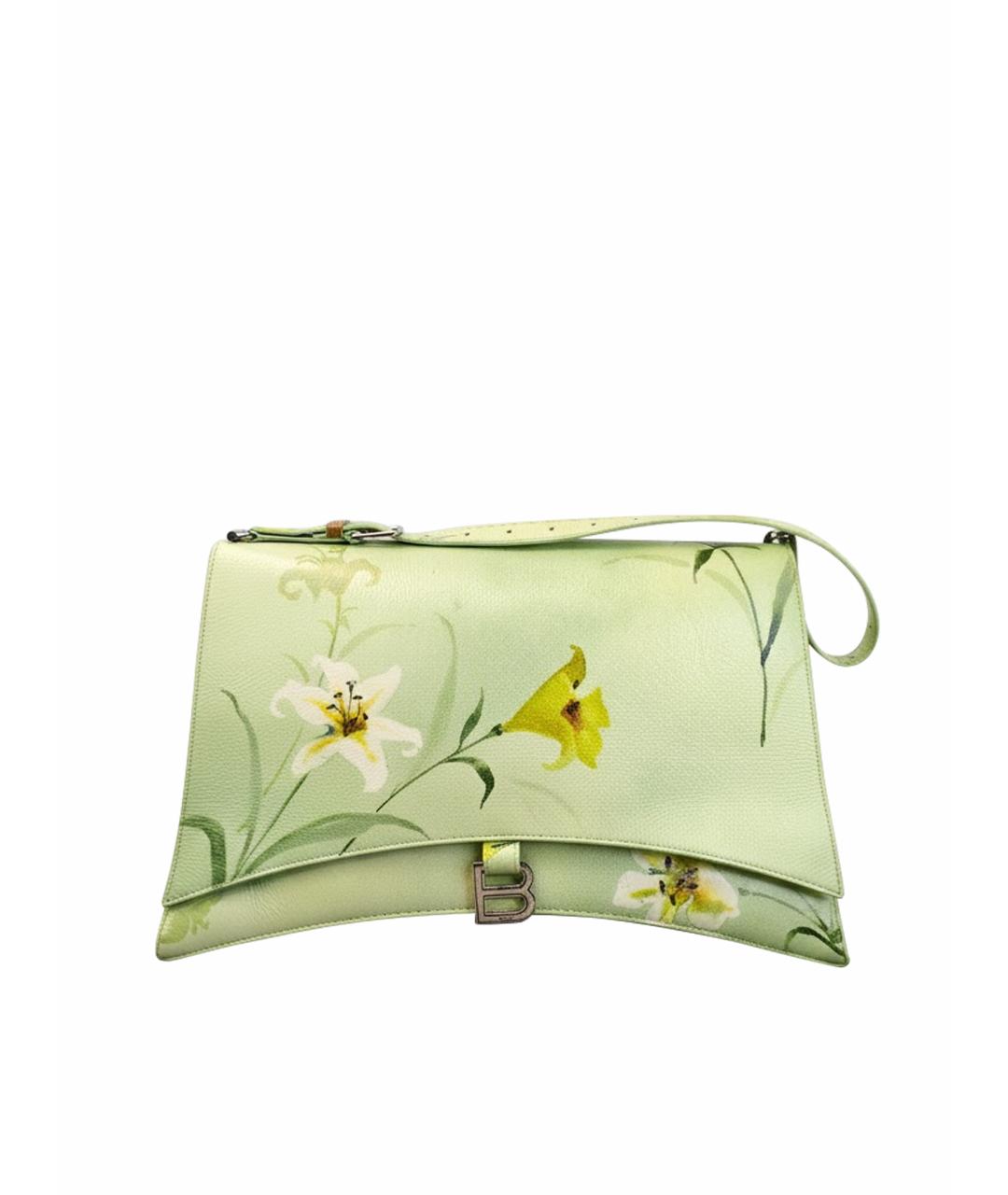 BALENCIAGA Зеленая кожаная сумка через плечо, фото 1