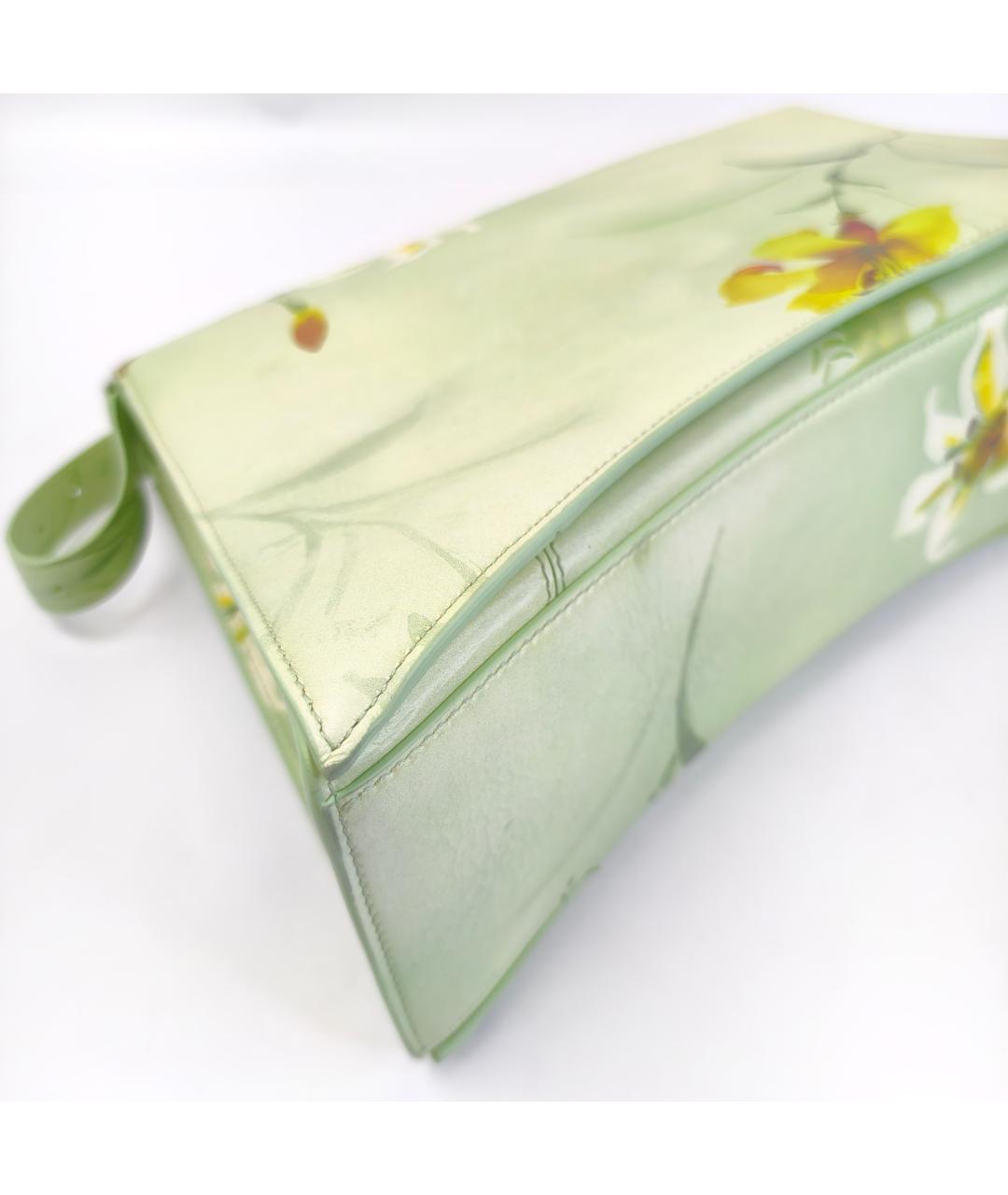 BALENCIAGA Зеленая кожаная сумка через плечо, фото 2