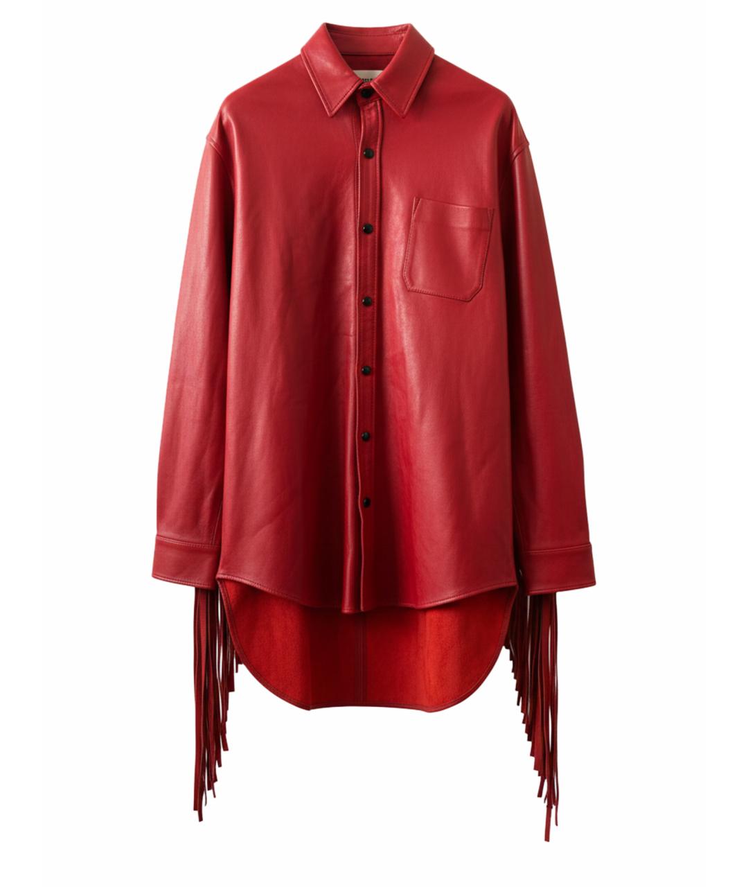 VETEMENTS Красная кожаная куртка, фото 1