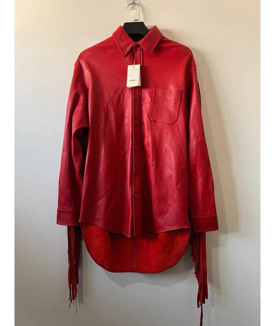 VETEMENTS Красная кожаная куртка, фото 6