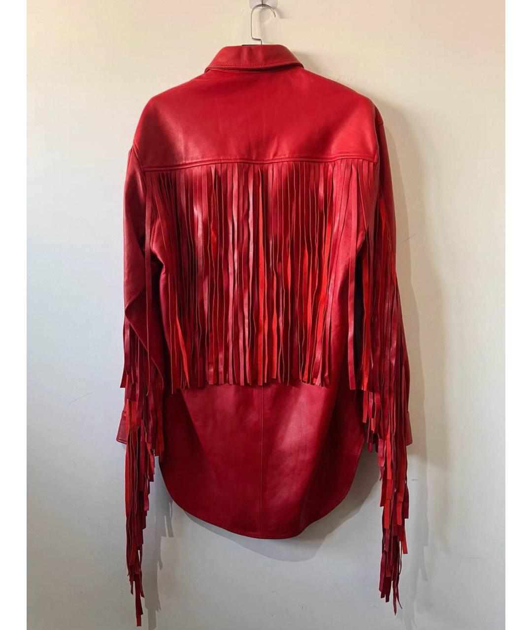 VETEMENTS Красная кожаная куртка, фото 2