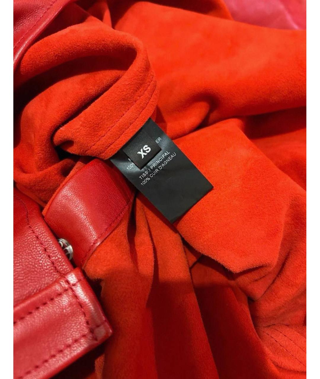 VETEMENTS Красная кожаная куртка, фото 4