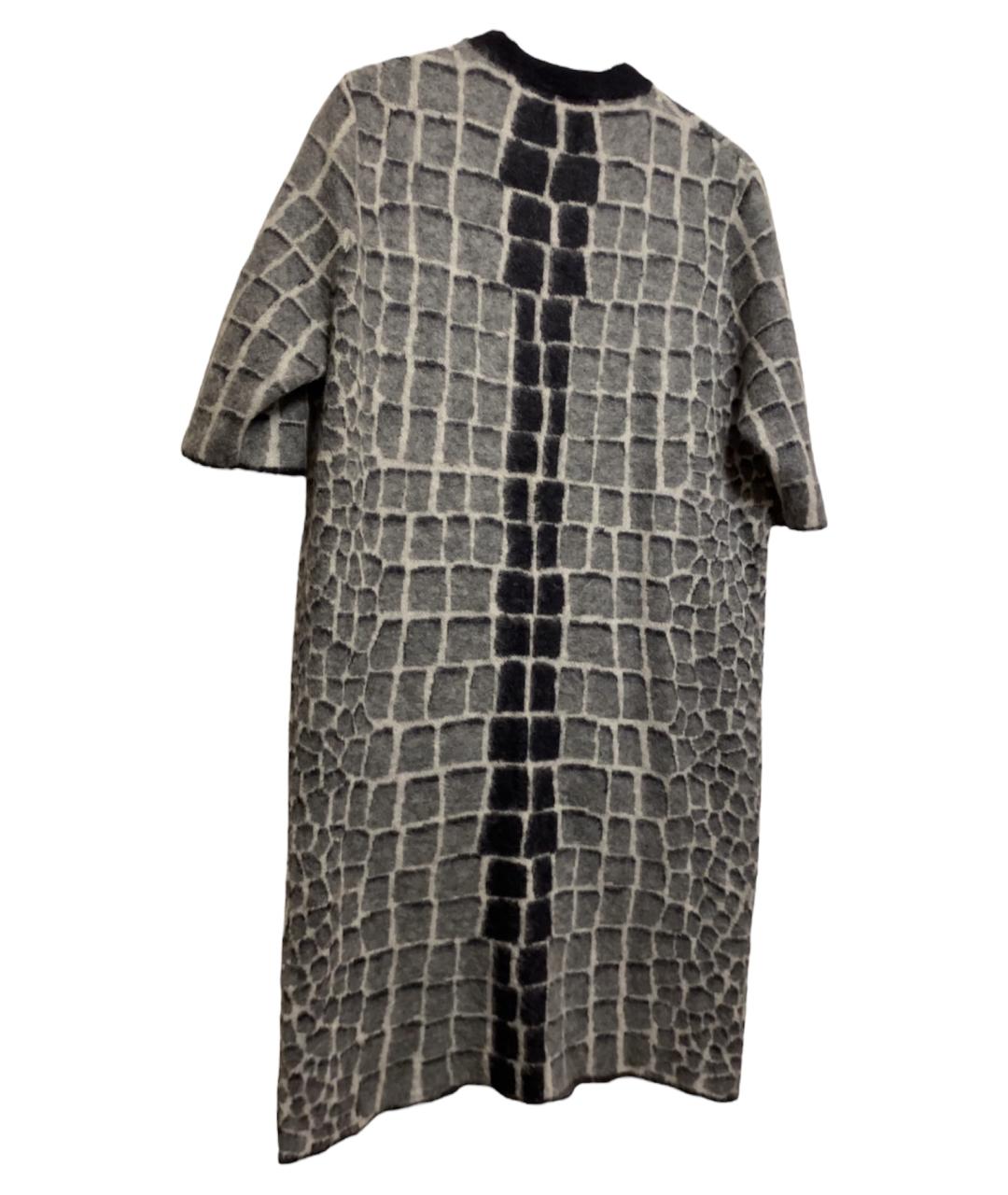 FENDI Серое меховое повседневное платье, фото 2