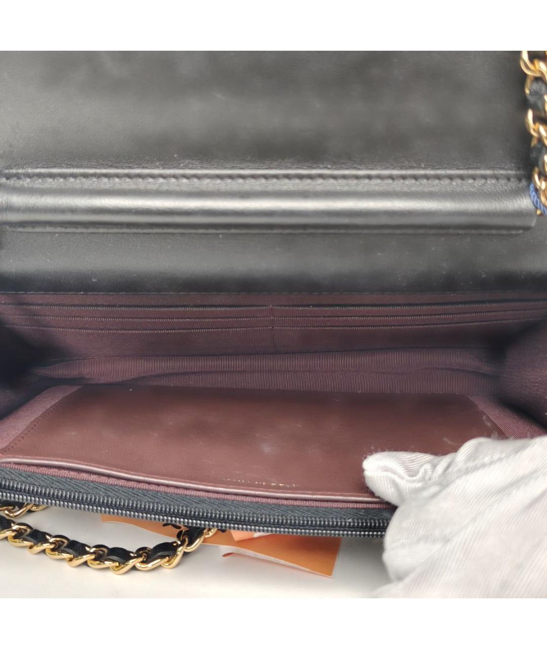 CHANEL Черная кожаная сумка через плечо, фото 7