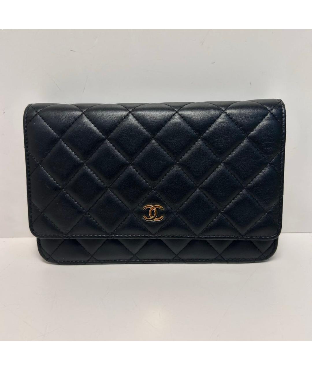 CHANEL Черная кожаная сумка через плечо, фото 9