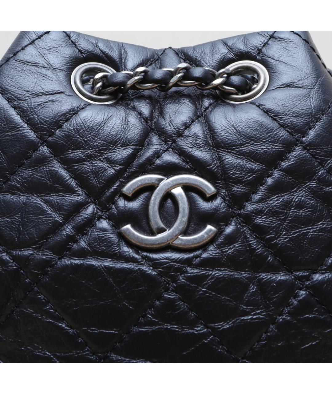 CHANEL Черный кожаный рюкзак, фото 7