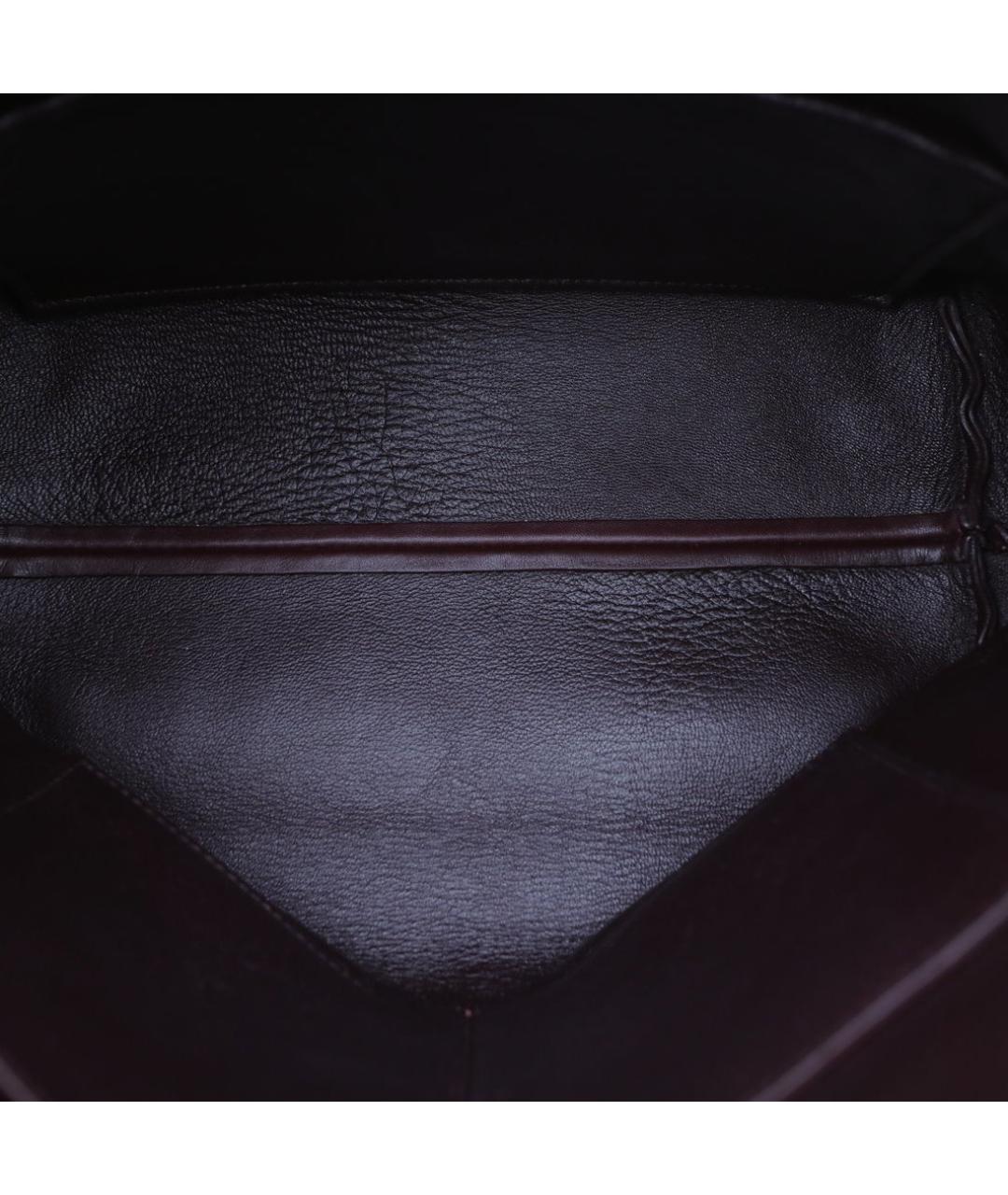 CELINE Бордовая кожаная сумка через плечо, фото 9