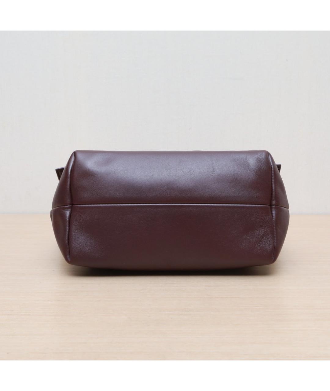 CELINE Бордовая кожаная сумка через плечо, фото 8