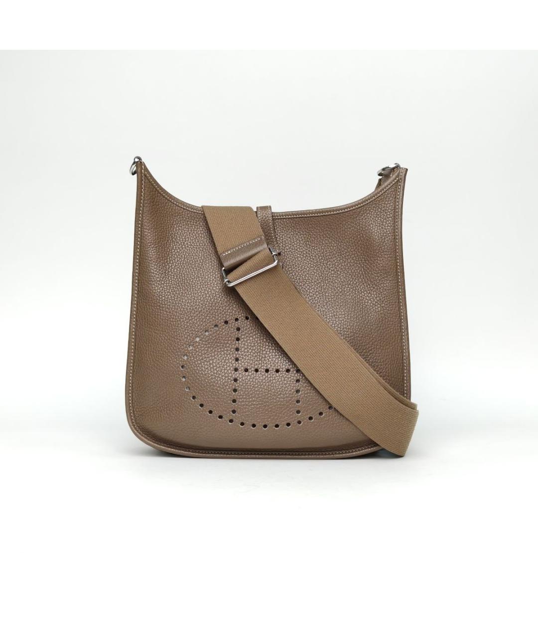 HERMES Коричневая кожаная сумка через плечо, фото 2