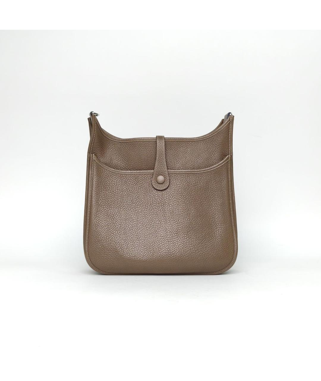 HERMES Коричневая кожаная сумка через плечо, фото 3