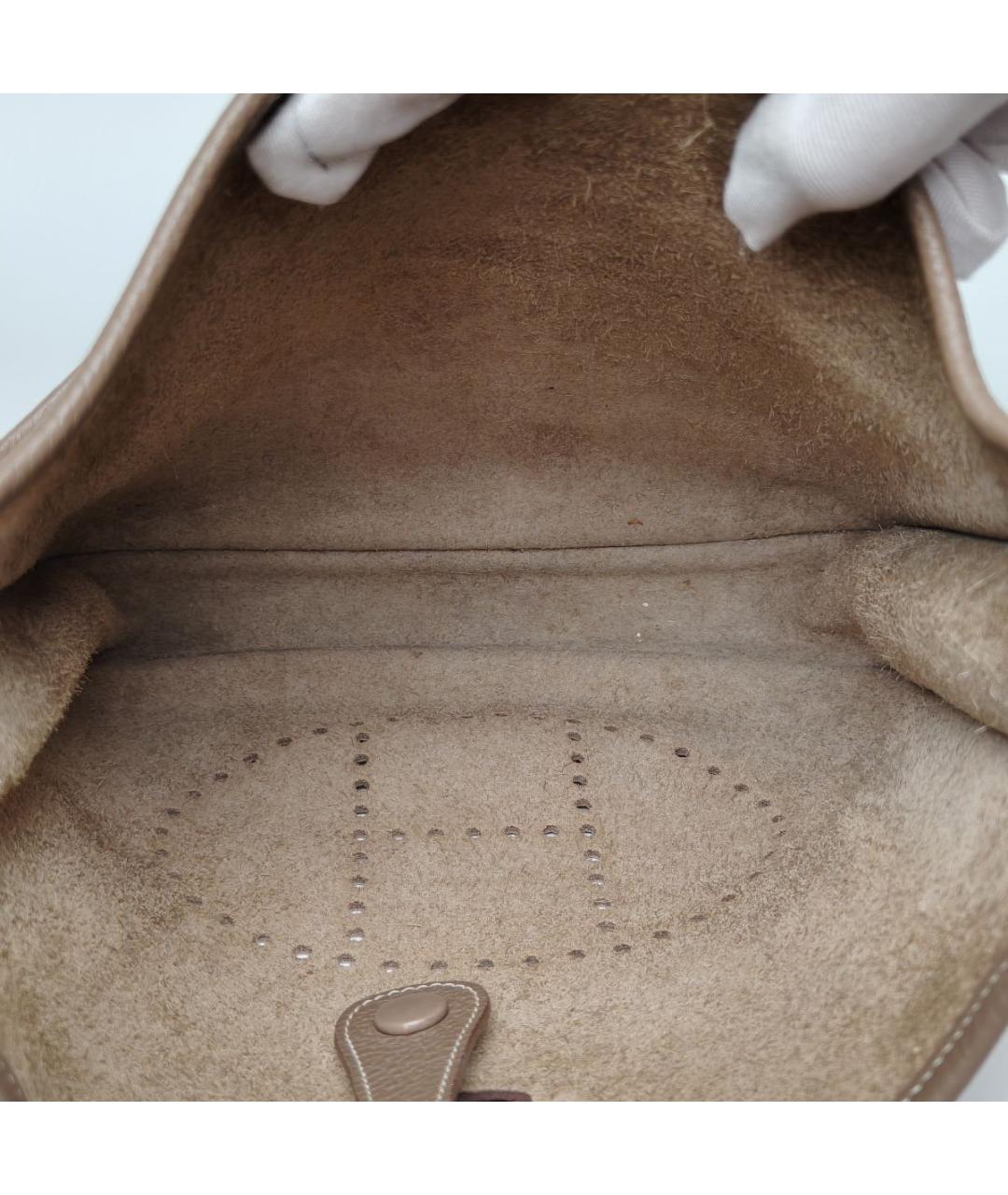 HERMES Коричневая кожаная сумка через плечо, фото 7