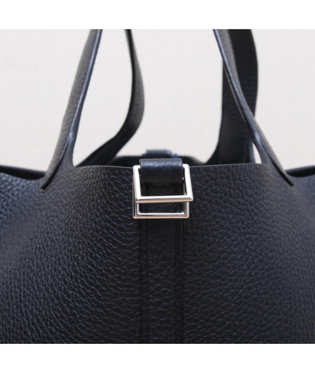 HERMES Черная кожаная сумка через плечо, фото 7