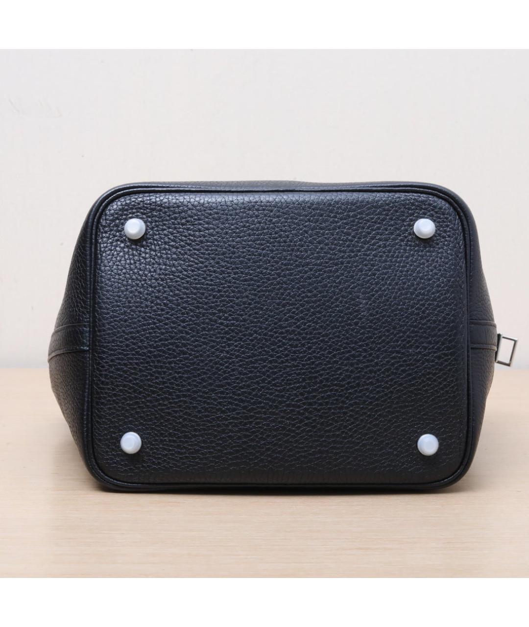 HERMES Черная кожаная сумка через плечо, фото 8