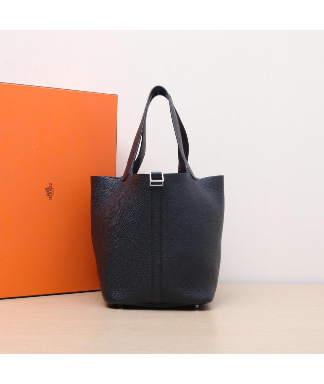 HERMES Черная кожаная сумка через плечо, фото 2