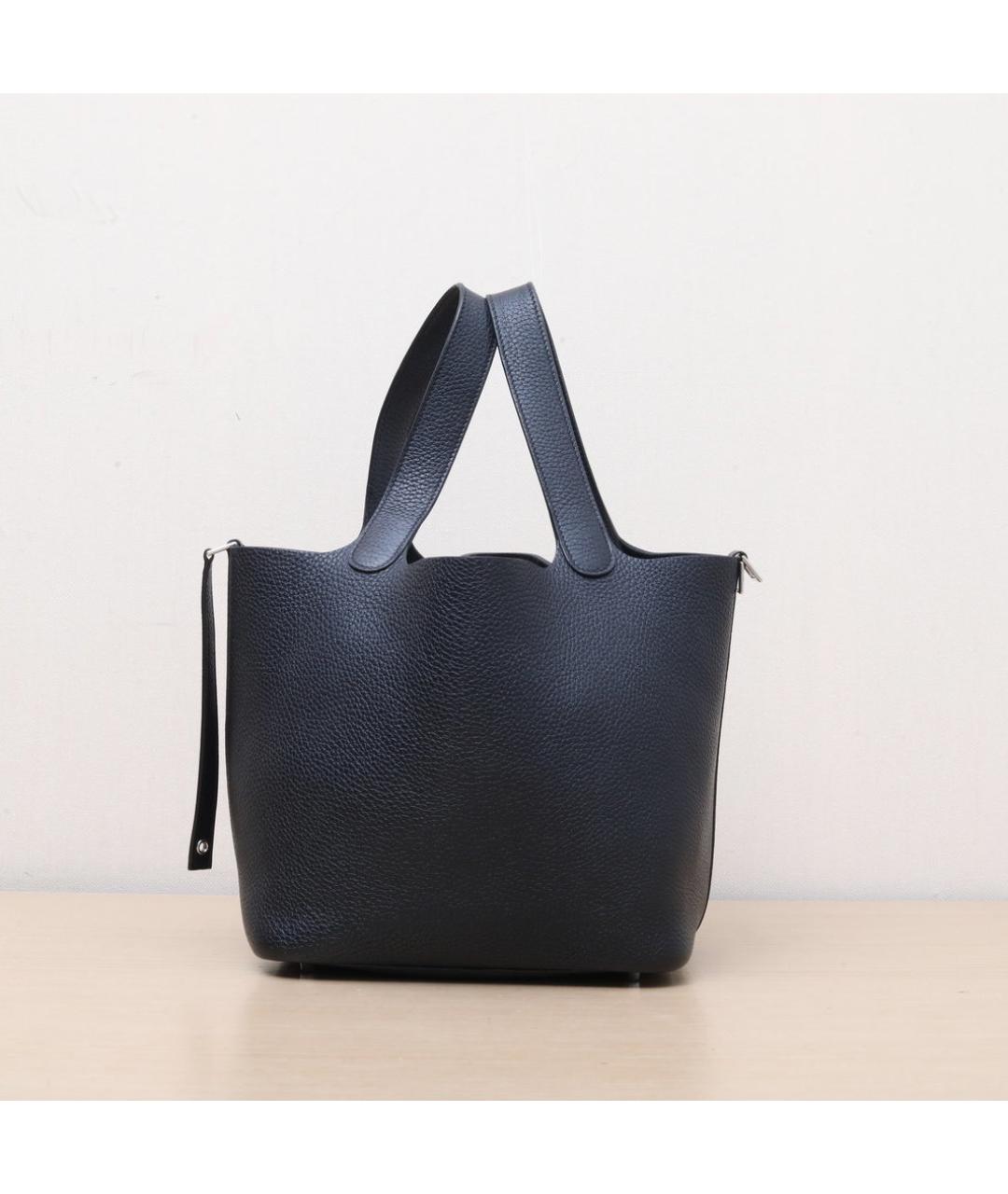 HERMES Черная кожаная сумка через плечо, фото 5