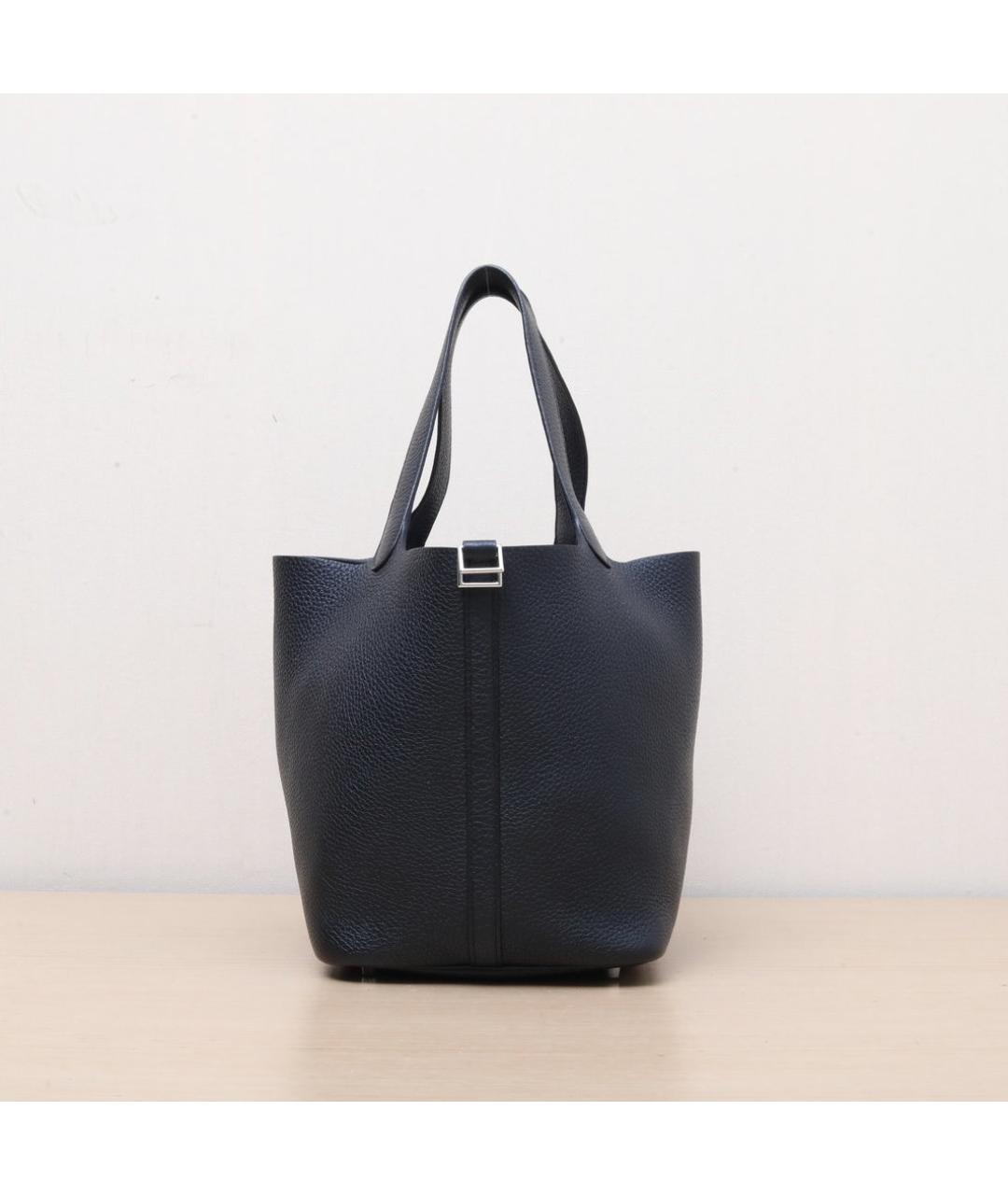 HERMES Черная кожаная сумка через плечо, фото 3