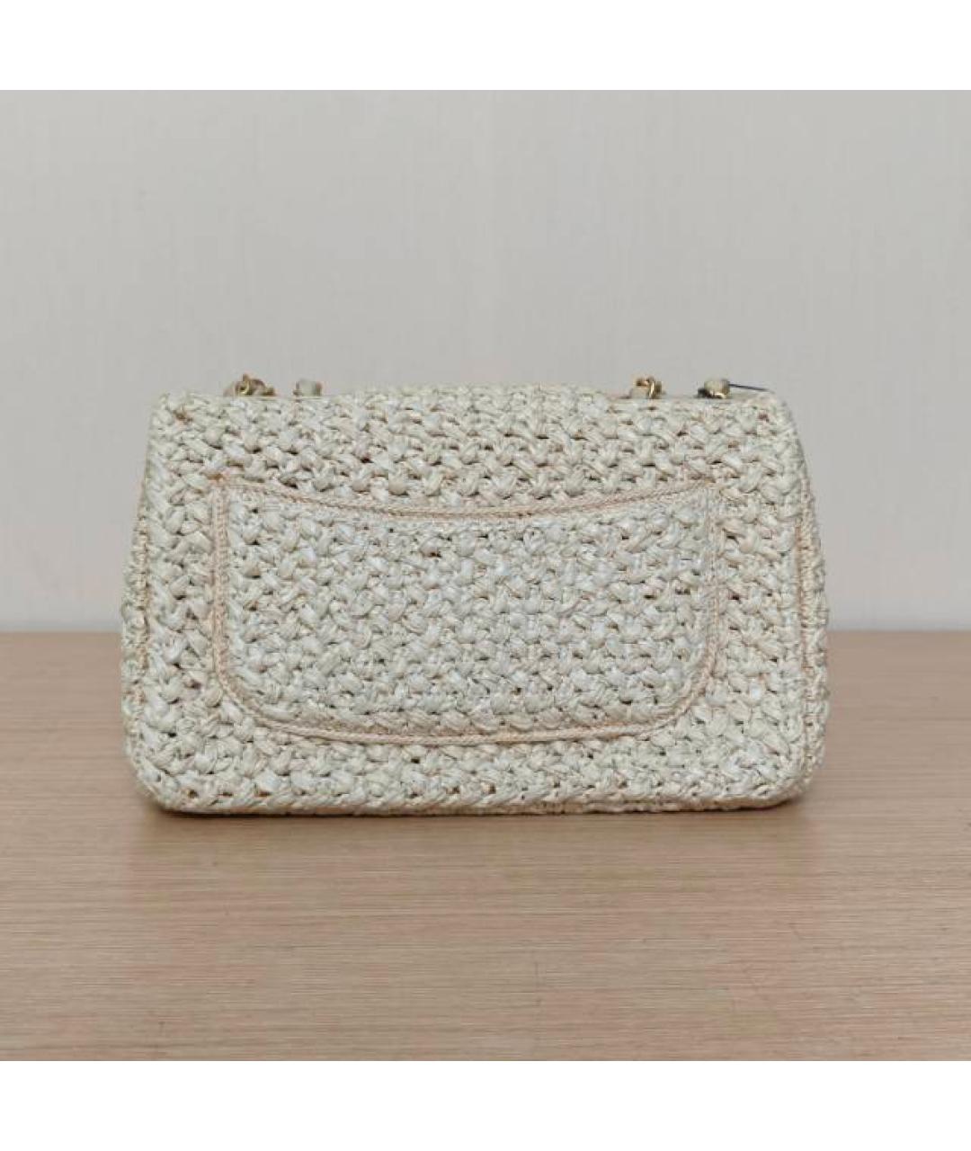 CHANEL Бежевая сумка через плечо, фото 4