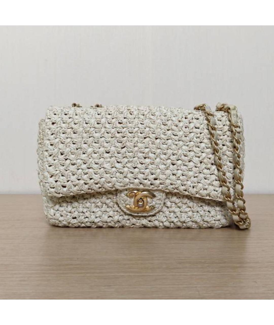 CHANEL Бежевая сумка через плечо, фото 8