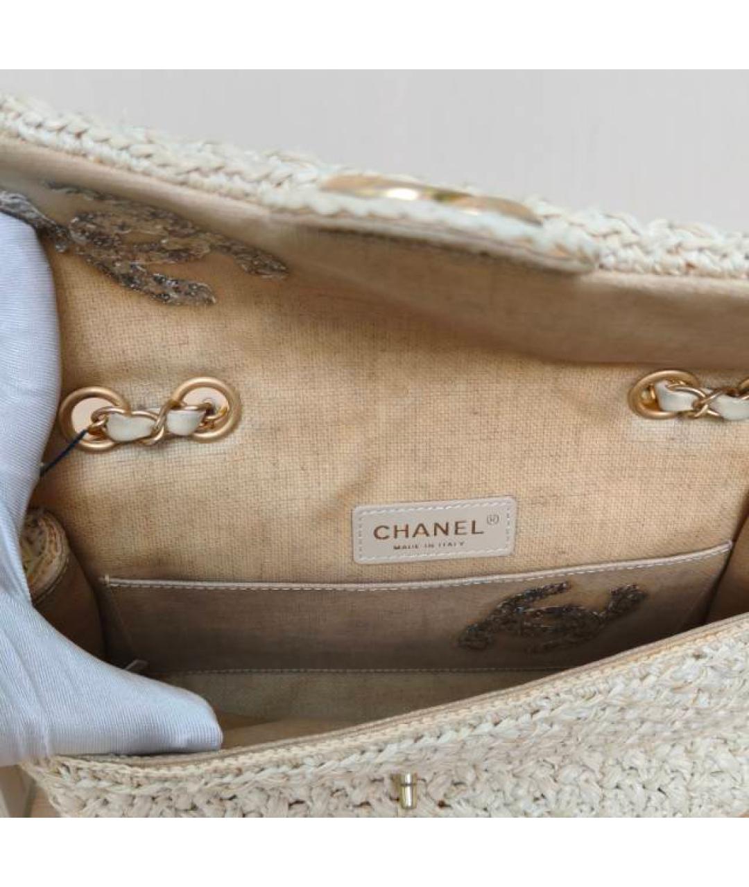 CHANEL Бежевая сумка через плечо, фото 7