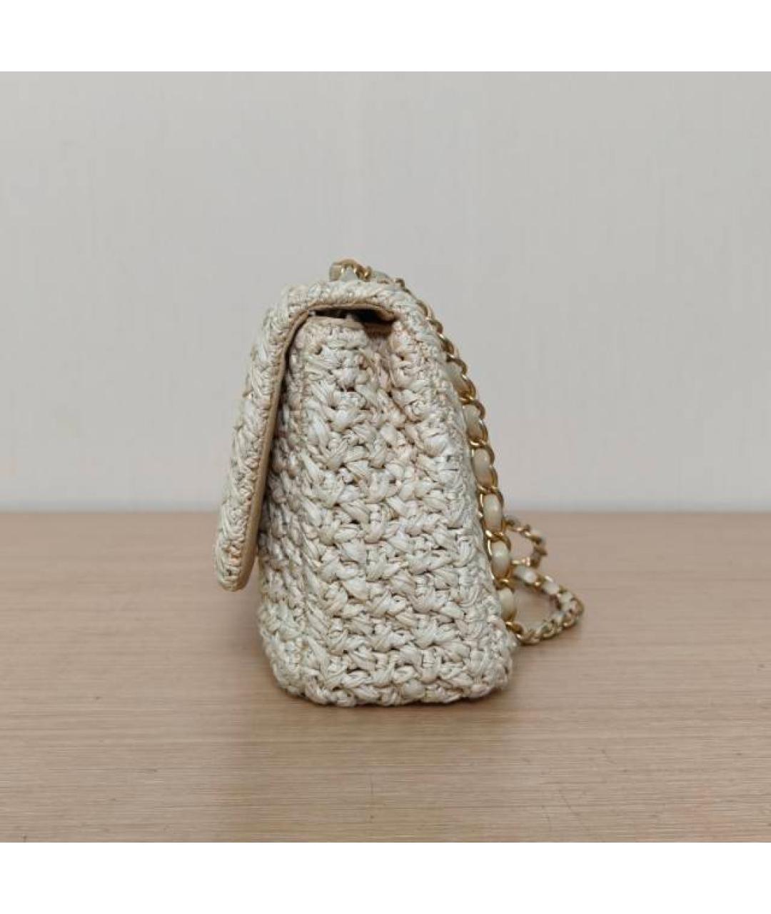 CHANEL Бежевая сумка через плечо, фото 3