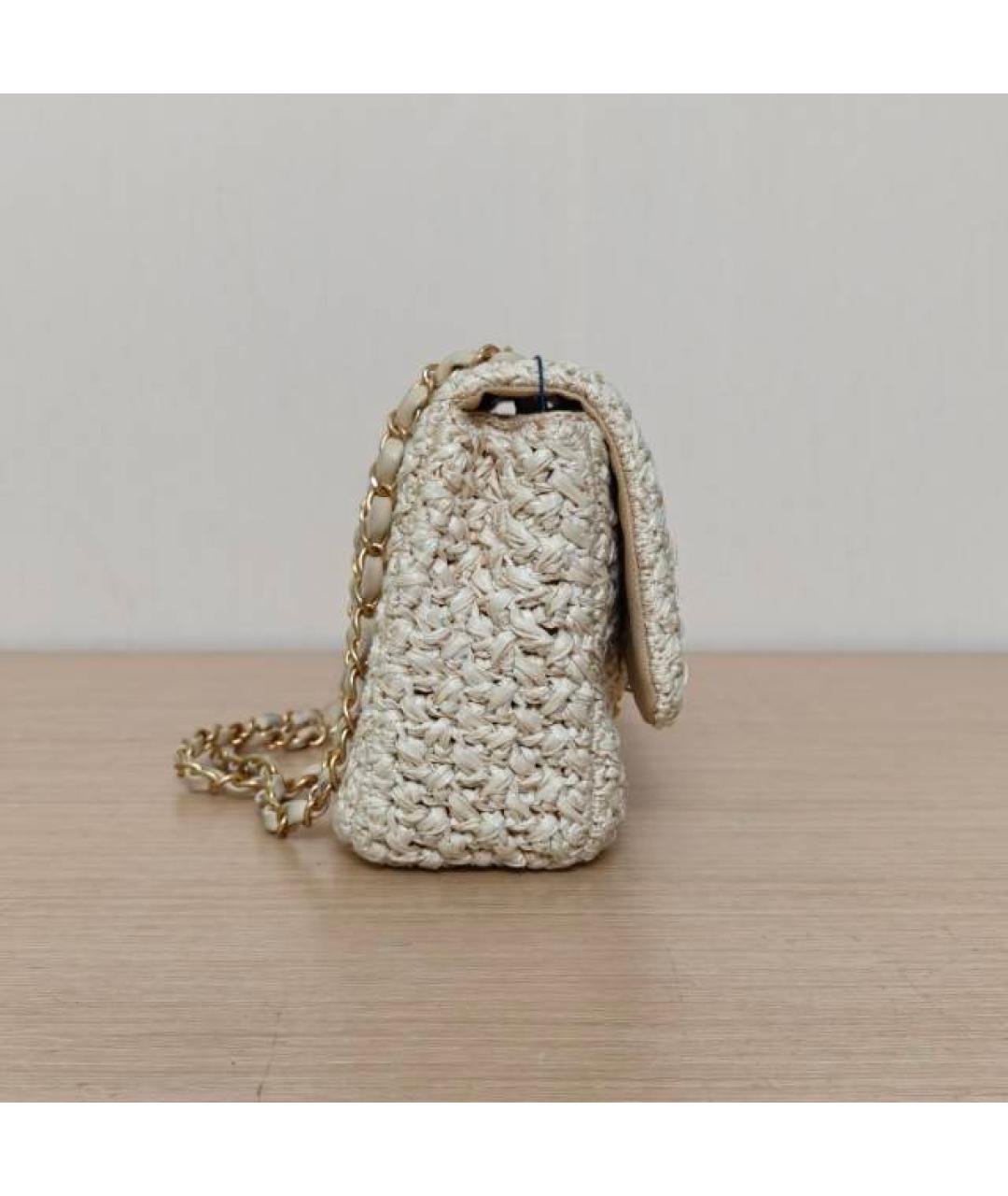 CHANEL Бежевая сумка через плечо, фото 5