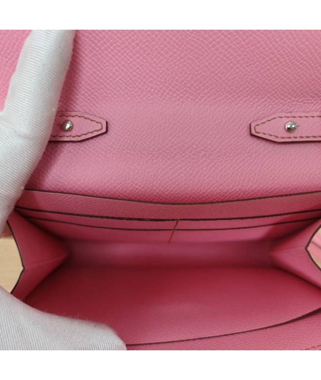 HERMES Розовая кожаная сумка через плечо, фото 6