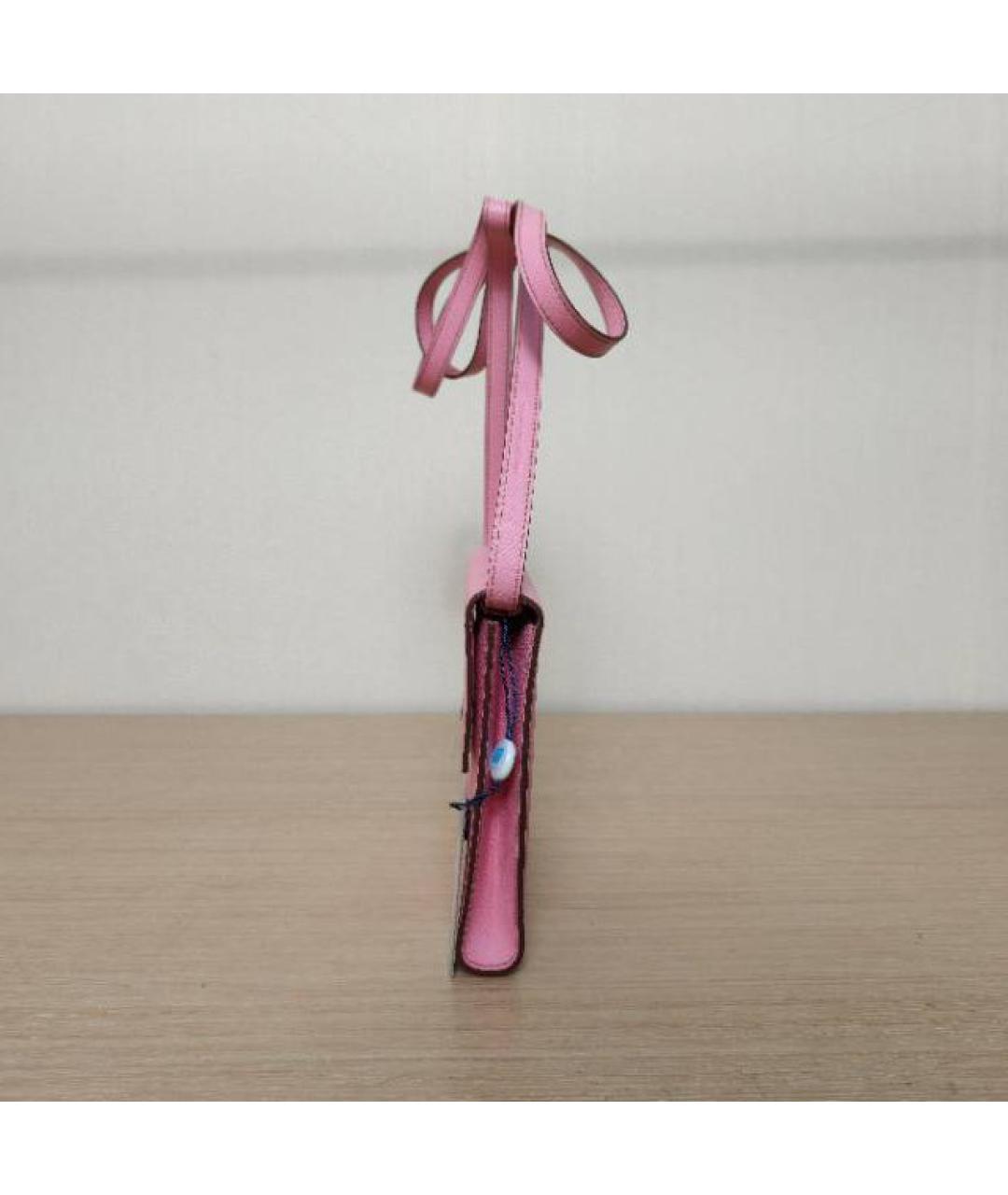 HERMES Розовая кожаная сумка через плечо, фото 3