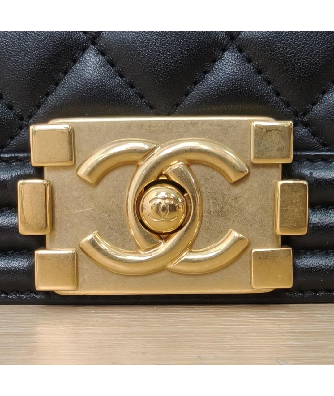 CHANEL Черная кожаная сумка через плечо, фото 7