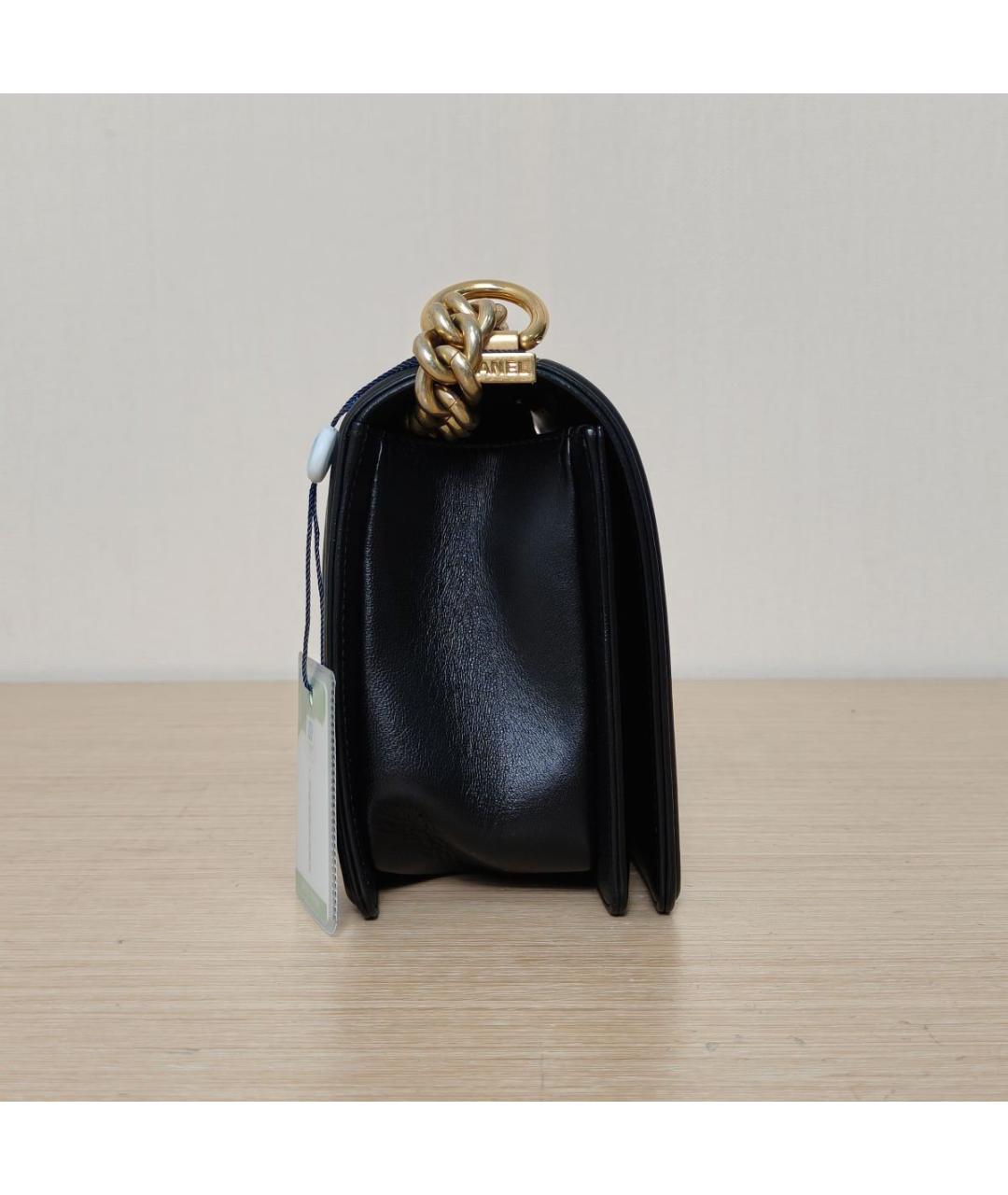 CHANEL Черная кожаная сумка через плечо, фото 5