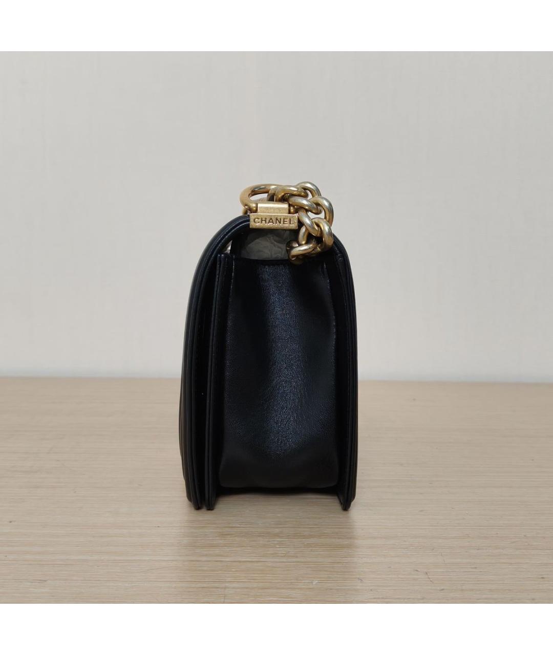 CHANEL Черная кожаная сумка через плечо, фото 3