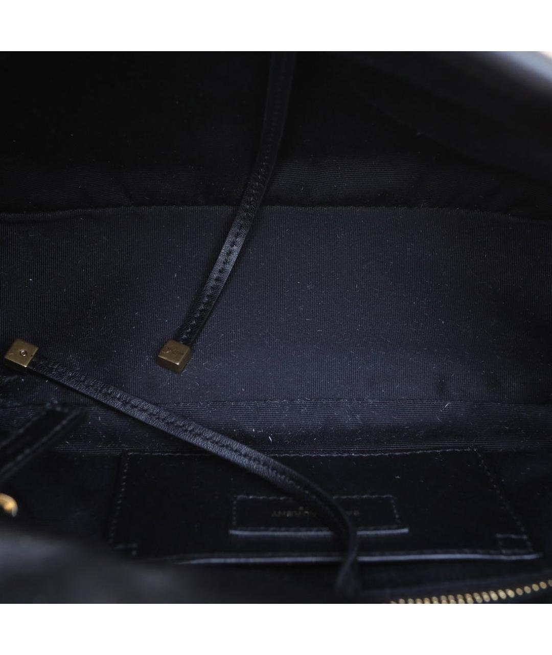 SAINT LAURENT Черная кожаная сумка через плечо, фото 9