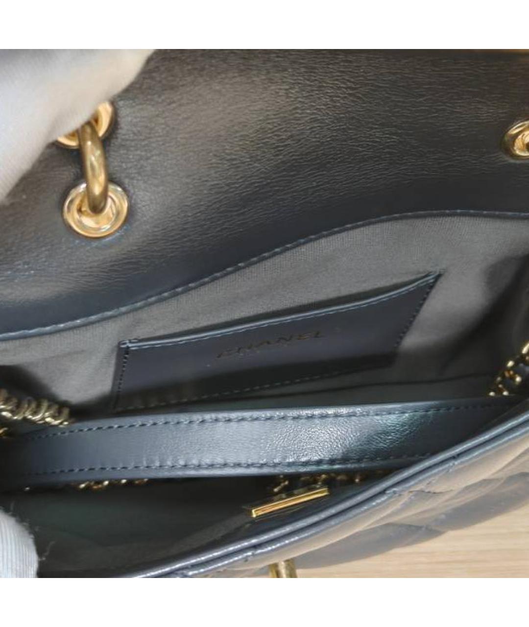 CHANEL Черная кожаная сумка через плечо, фото 4