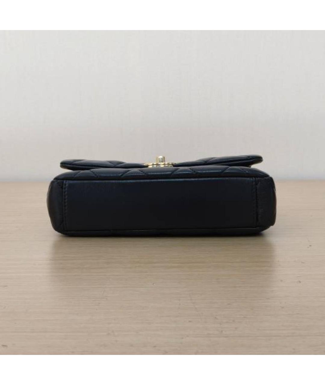 CHANEL Черная кожаная сумка через плечо, фото 6