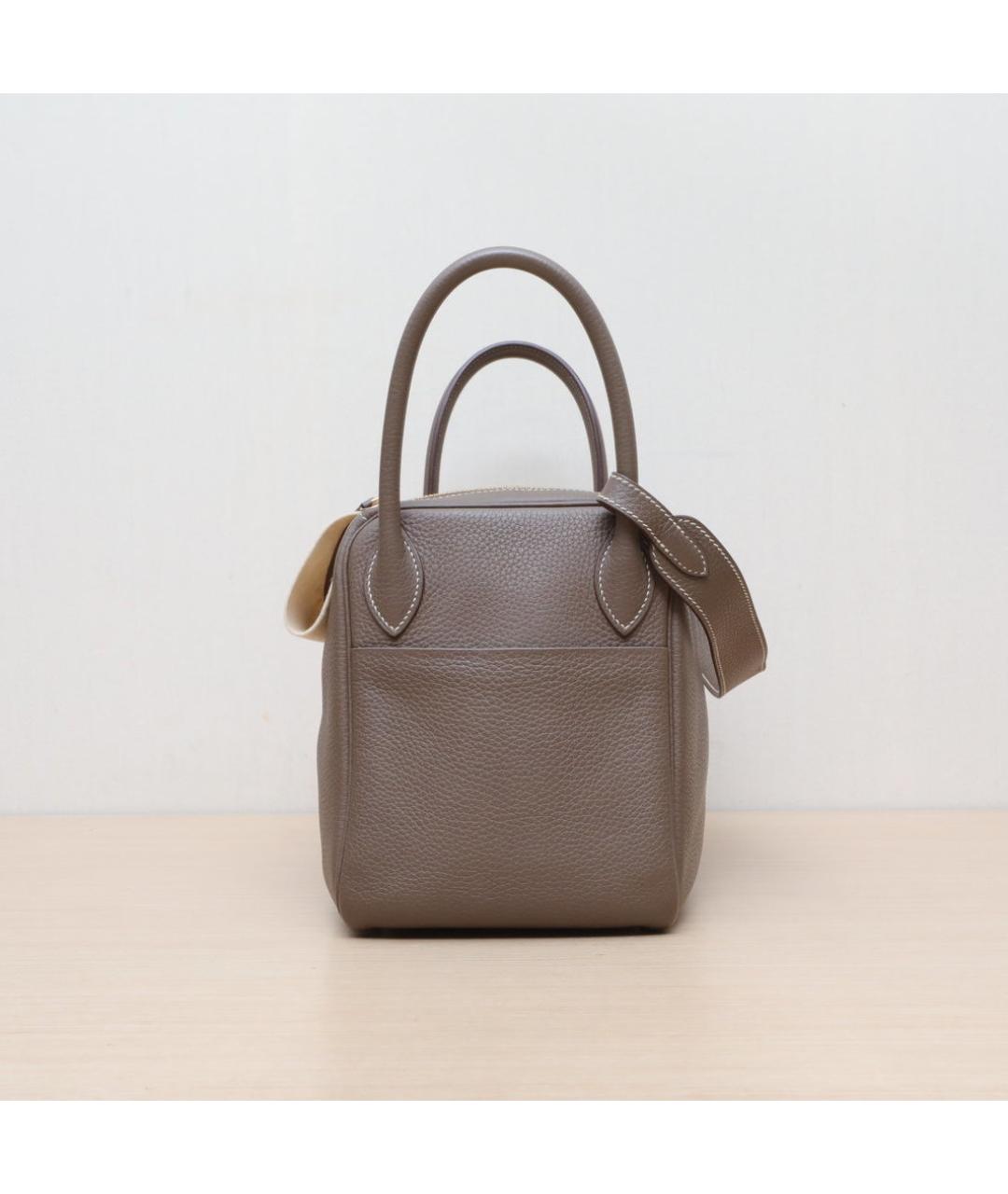 HERMES Коричневая кожаная сумка через плечо, фото 4