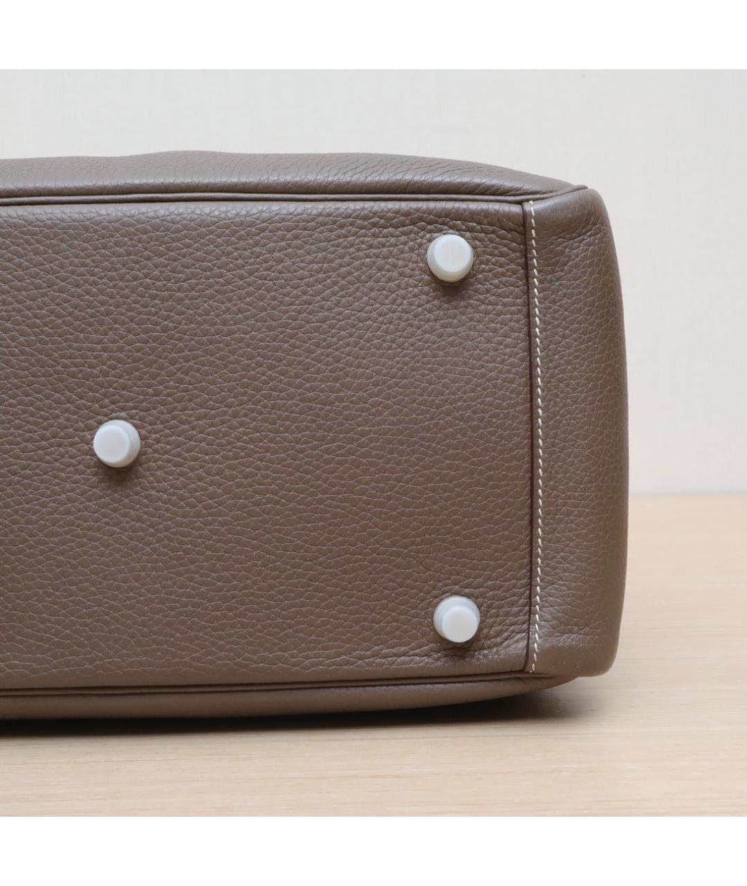 HERMES Коричневая кожаная сумка через плечо, фото 9