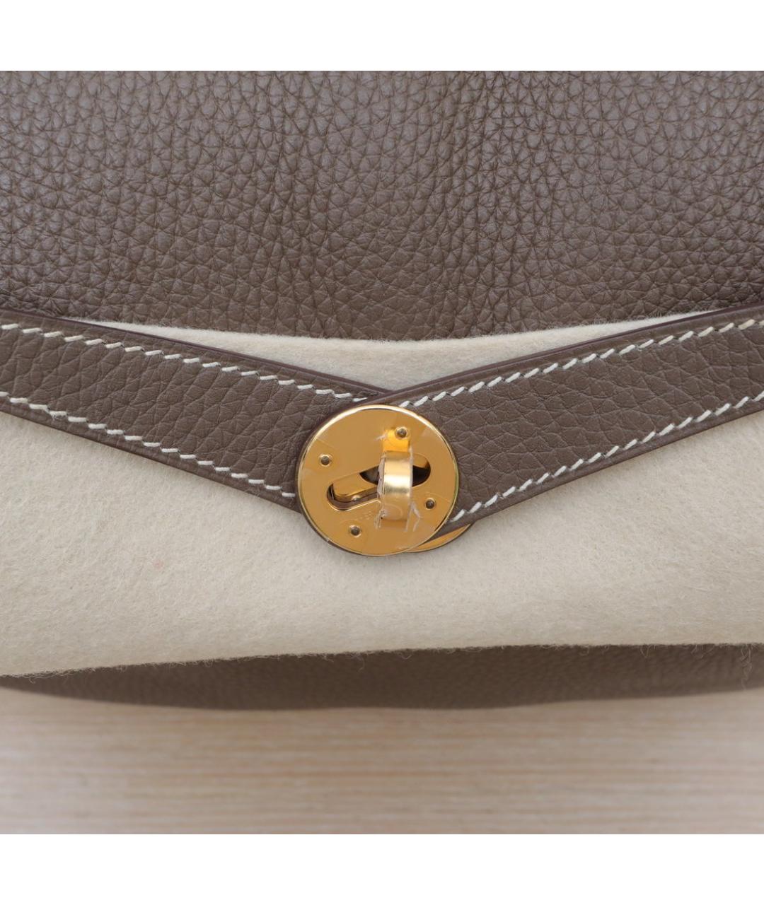 HERMES Коричневая кожаная сумка через плечо, фото 7