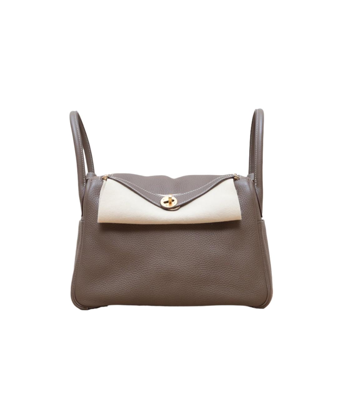 HERMES Коричневая кожаная сумка через плечо, фото 1